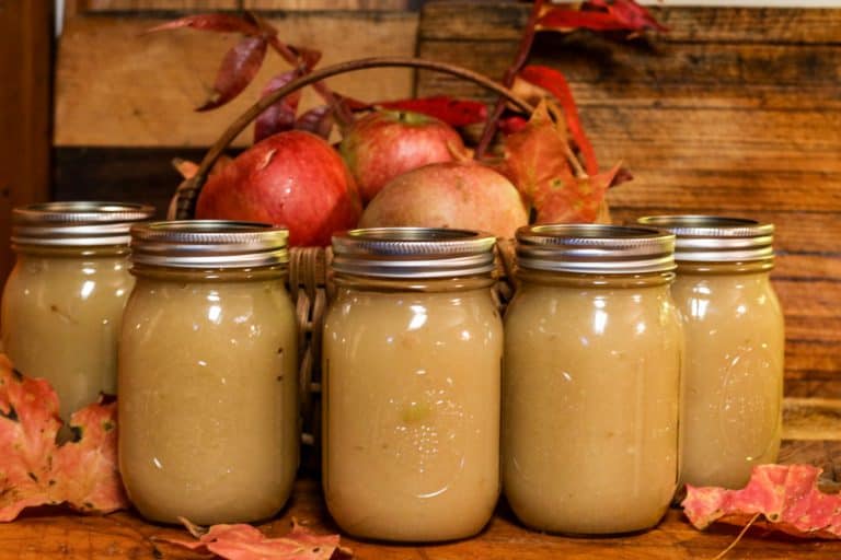 Applesauce stored in mason jars for preservation, Can You Freeze Applesauce In Mason Jars?
