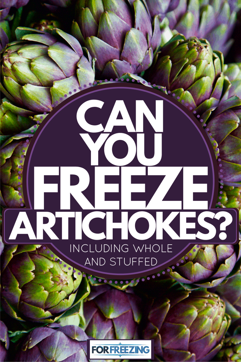 Freshly harvested artichokes on a rattan basket, Can You Freeze Artichokes? [Including Whole and Stuffed]