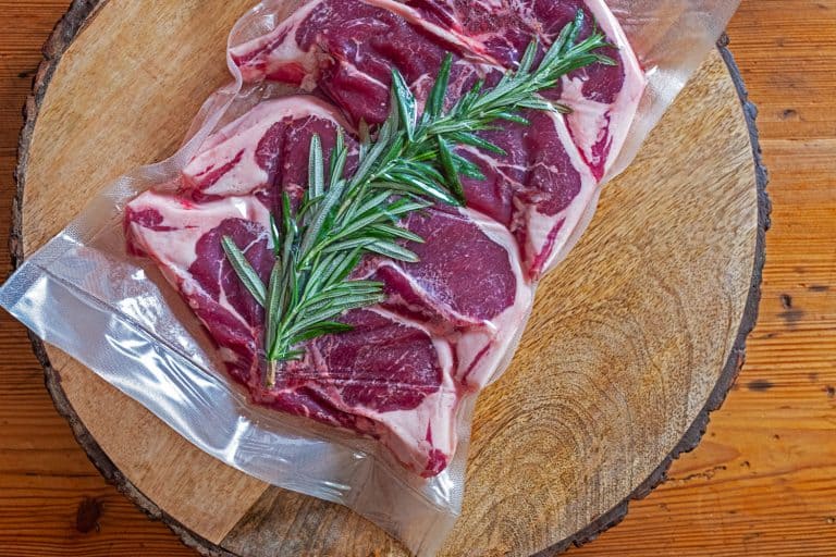 Delicate piece of lamp chops with oregano vacuumed and left for preservation, How To Freeze Food After Sous Vide