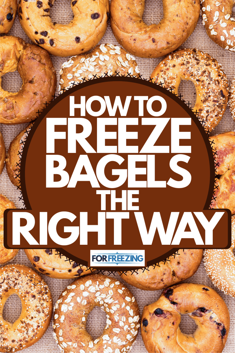 Freshly baked bagels with different kinds of topping and flavors, How To Freeze Bagels The Right Way