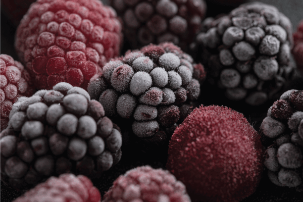 Close-up to frozen berry fruit. How To Freeze Blackberries After Picking Them