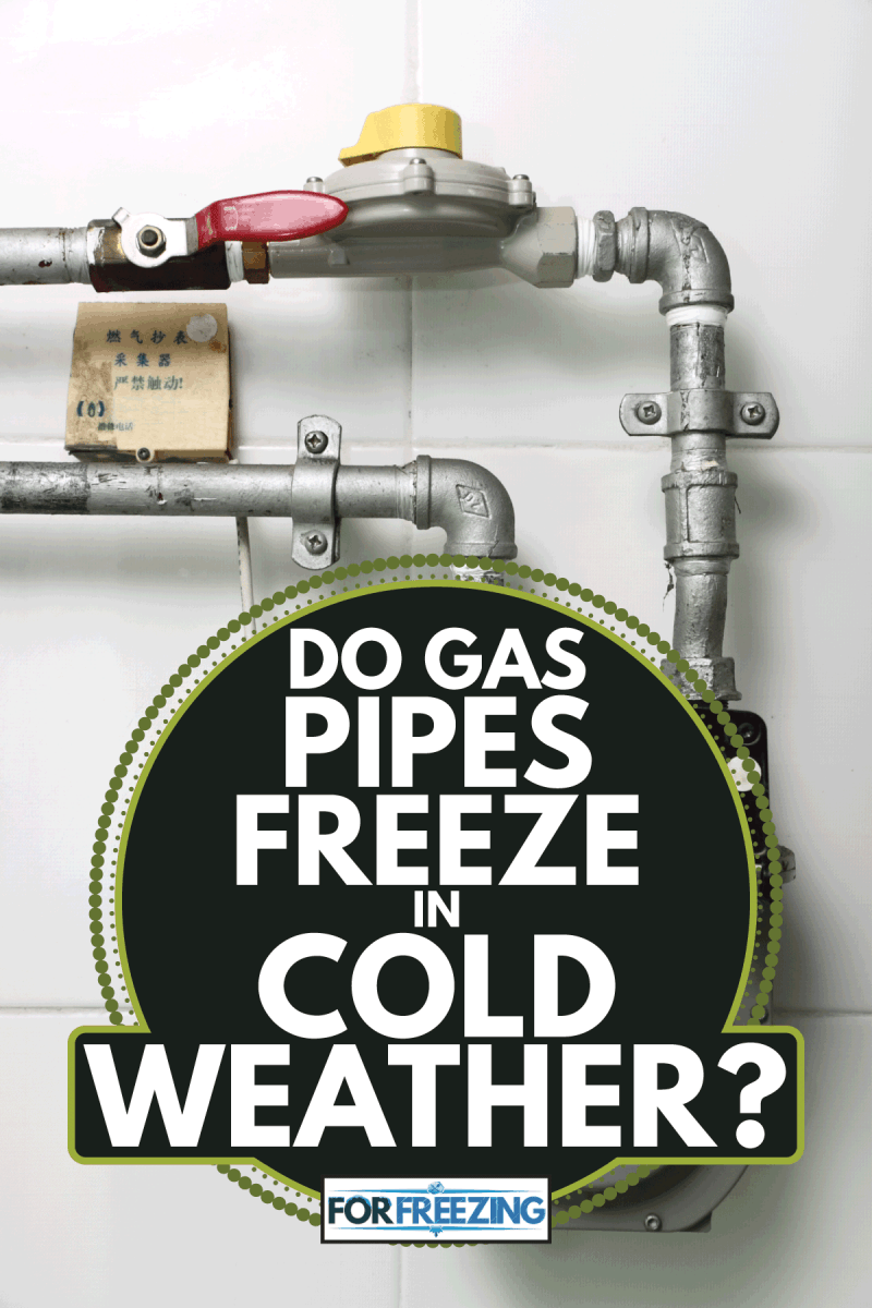 gas meter and gas pipes attached on a wall with white tile. Do Gas Pipes Freeze In Cold Weather