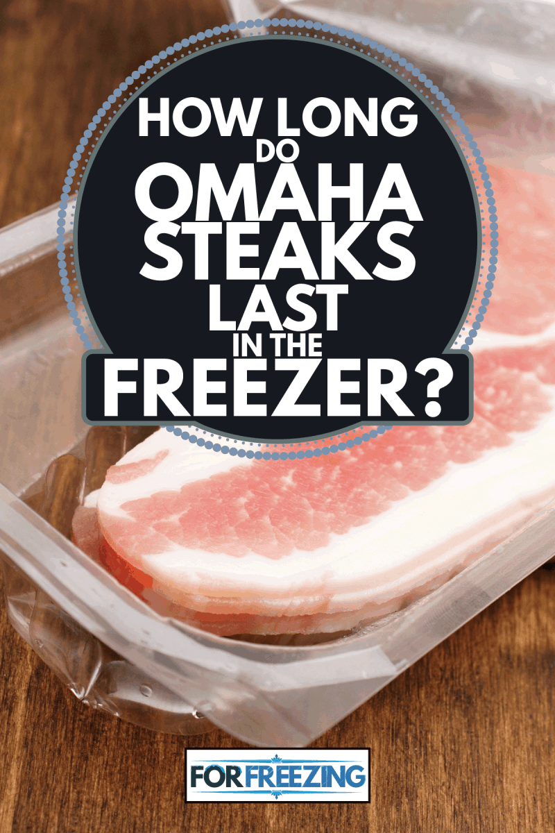 opened packet of omaha steak against dark oak. How Long Do Omaha Steaks Last In The Freezer