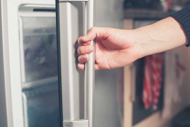 Hand of a young man opening a freezer door, How Long Can You Leave The Freezer Door Open?