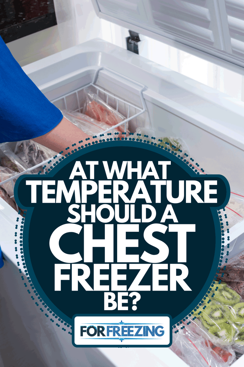 Woman putting food into a chest freezer, At What Temperature Should A Chest Freezer Be?