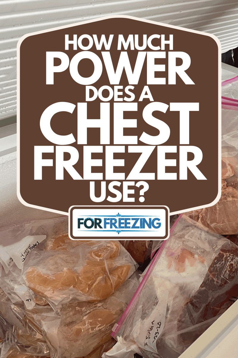 A freezer in a home with portioned frozen meats, How Much Power Does A Chest Freezer Use?