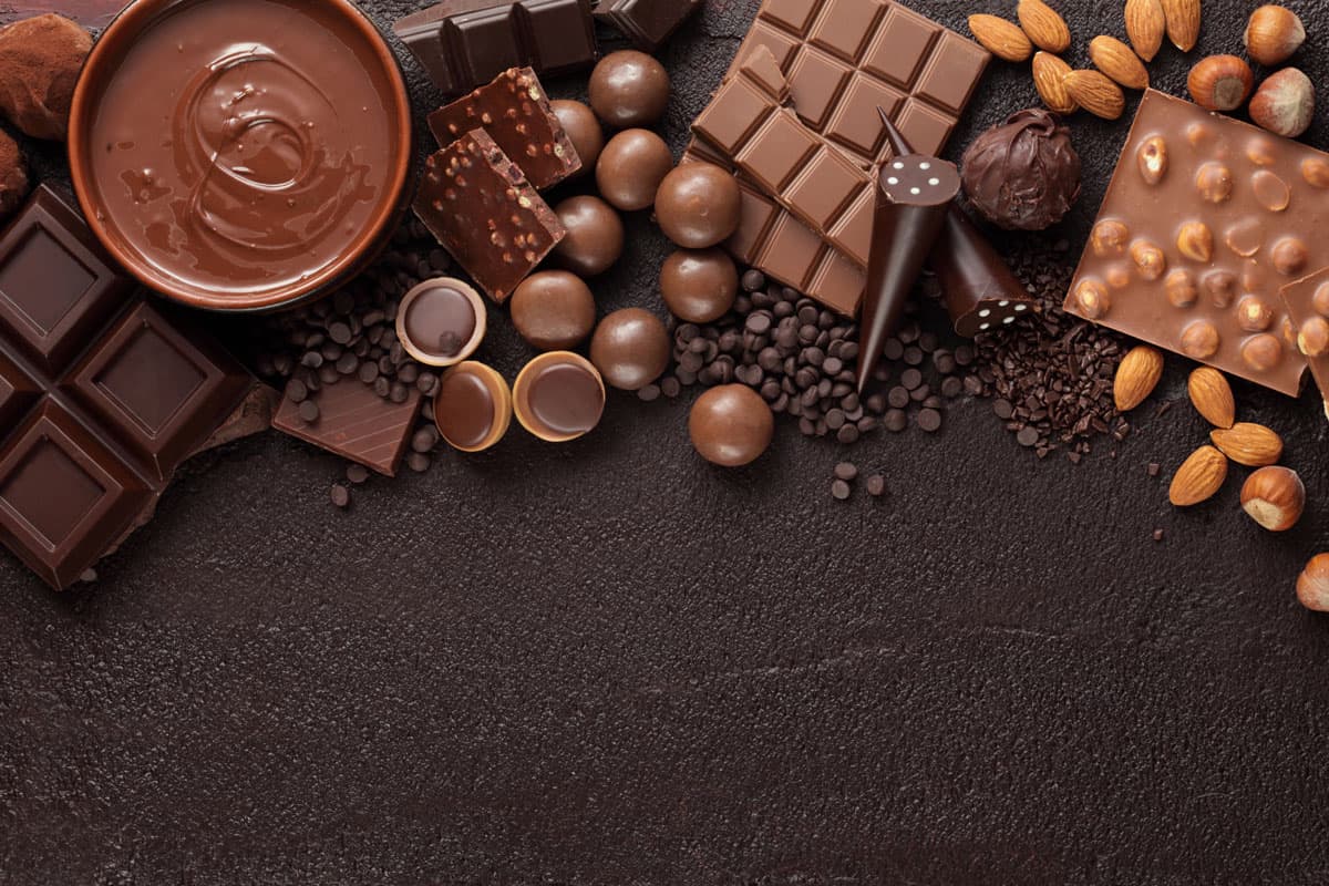 all types of shapes of a chocolate on display