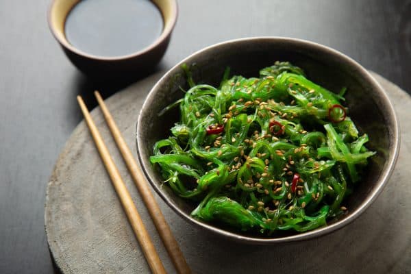 A small bowl of delicious seaweed salad, How To Defrost Seaweed Salad