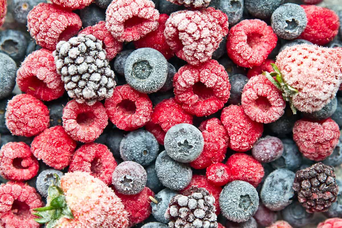 Mix frozen berries background. Frozen berries.